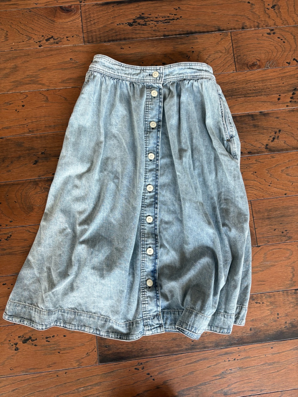 Lauren Ralph Lauren denim midi skirt